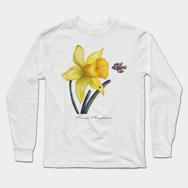 Future Botanical Studies - Daffodil Long Sleeve T-Shirt by Timone